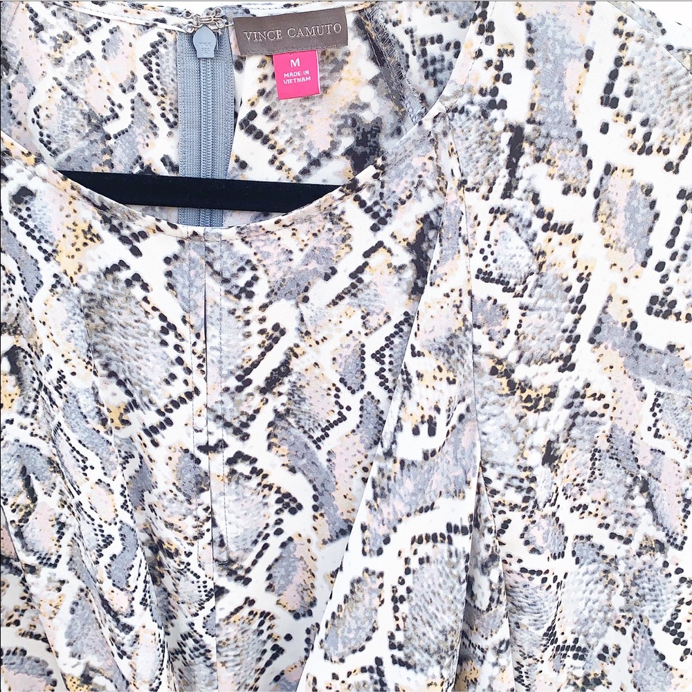 Vince Camuto Snake Python Print Tie Knot Top - image 3